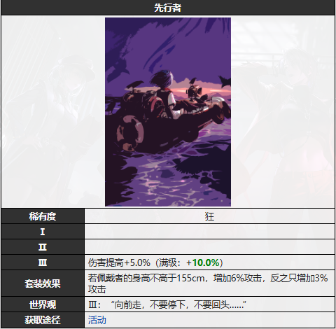 无期迷途先行者烙印图鉴(图2)