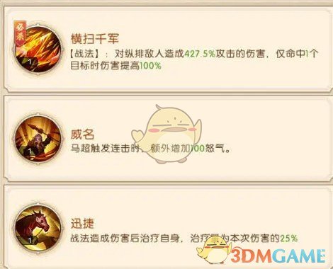 三国问鼎山河马超技能解析及定位(图1) 三国问鼎山河马超技能解析及定位(图1)